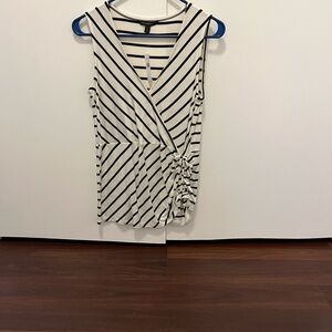 Banana Republic Black and White Striped Blouse